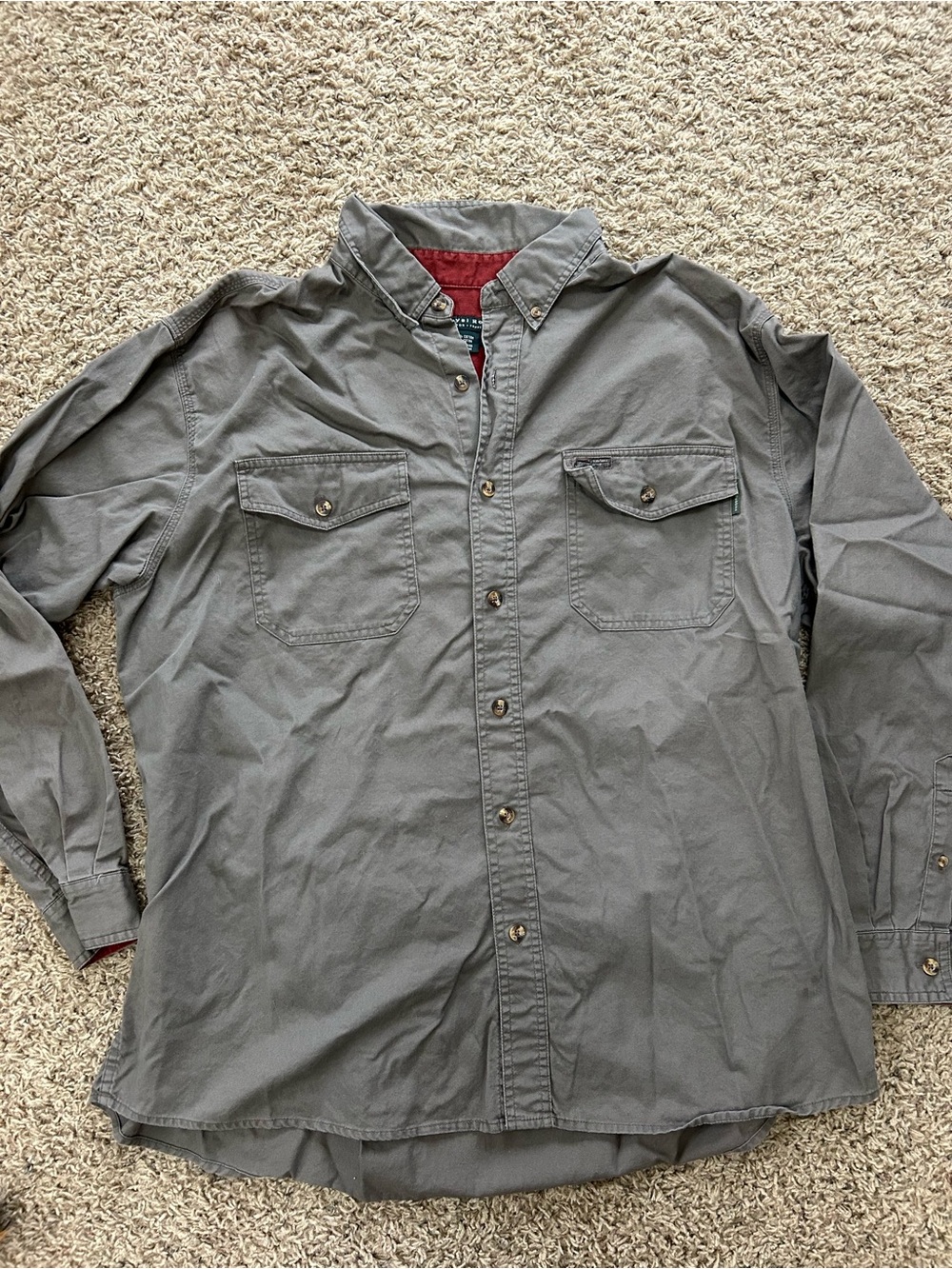 Royal Robbins Gray Button-Front Utility Shirt Jacket